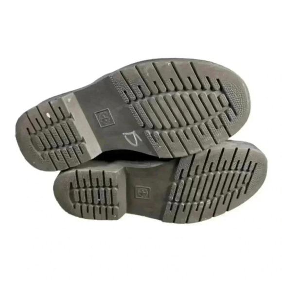 Doc Martens Drench Rubber Rain Boot Black Women's 5 Mid-Calf Lace Up 8 Eye 36 - Picture 6 of 8